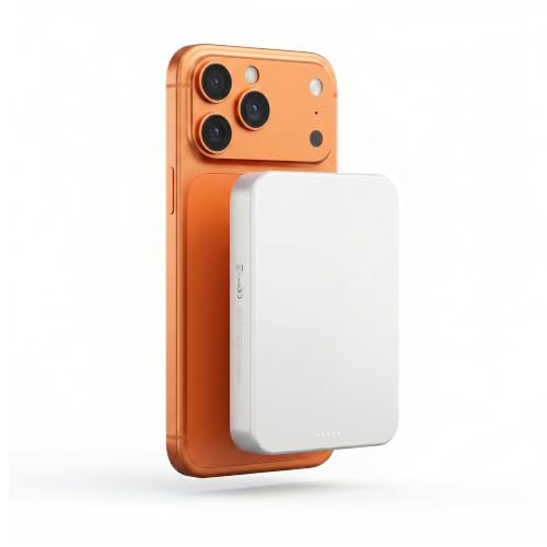 ZENS Magnetic Power Bank 10000mAh, MagSafe Battery Pack Qi2 15W Wireless Charger + 20W USB-C Slim Aluminium Portable Charger for iPhone Air/17/16/15/14/13/12 & AirPods, 12in Cable, White - color: White
