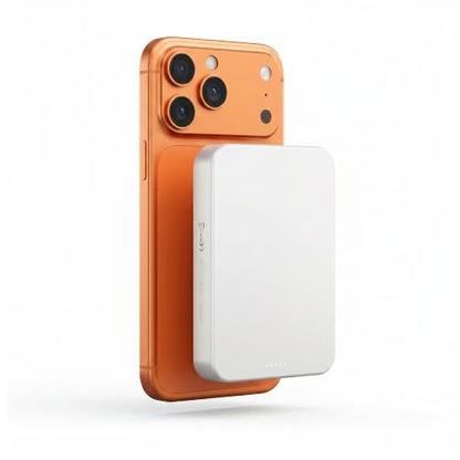 ZENS Magnetic Power Bank 10000mAh, MagSafe Battery Pack Qi2 15W Wireless Charger + 20W USB-C Slim Aluminium Portable Charger for iPhone Air/17/16/15/14/13/12 & AirPods, 12in Cable, White - color: White