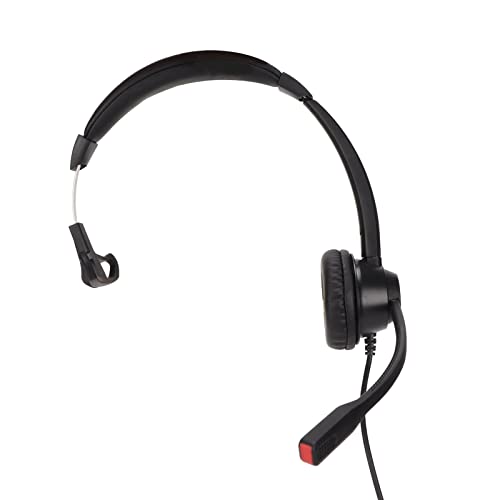RJ9 Single Ear Headset with Noise Canceling Mic, Mute and Volume Control