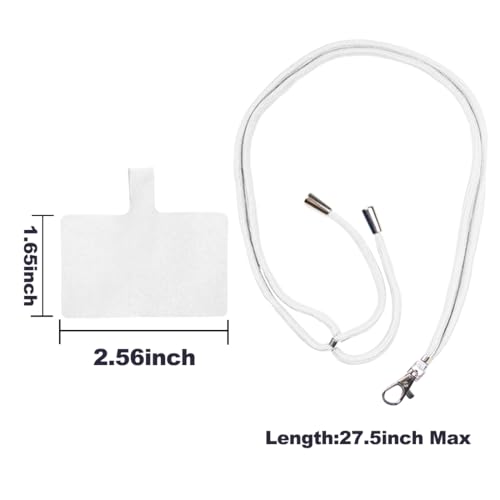 ELANE 8 Pieces Cell Phone Holder Around Neck,Adjustable Crossbody Phone Strap,Cell Phone Lanyard Crossbody Phone Lanyard - color: White