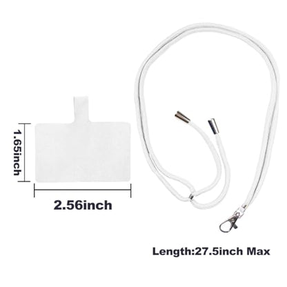 ELANE 8 Pieces Cell Phone Holder Around Neck,Adjustable Crossbody Phone Strap,Cell Phone Lanyard Crossbody Phone Lanyard - color: White