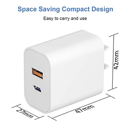 [3 Pack] USB C Charger Block Fast Charging Adpater iPhone 17 Charger Block - color: White, size: 3Pack