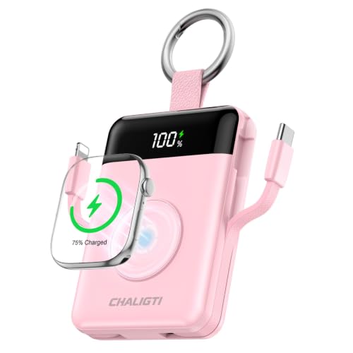 10000mAh Portable Charger,22.5W Power Bank& iWatch Charger,Pink - color: Pink, size: 10000mAh