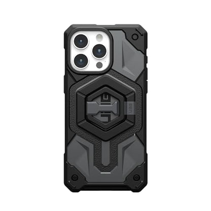URBAN ARMOR GEAR UAG Magnetic Phone Ring Stand Compatible with MagSafe Magnet, Removable Metal Finger Ring Grip & 360 Rotation Adjustable Kickstand for iPhone 17, Galaxy S26, Black/Silver