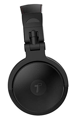 Thore Over-Ear iPhone Headphones with Lightning Connector – Closed Back Studio DJ Monitor Earphones w/Apple MFI Certified Cable (50mm Neodymium Drivers, V200 Black)