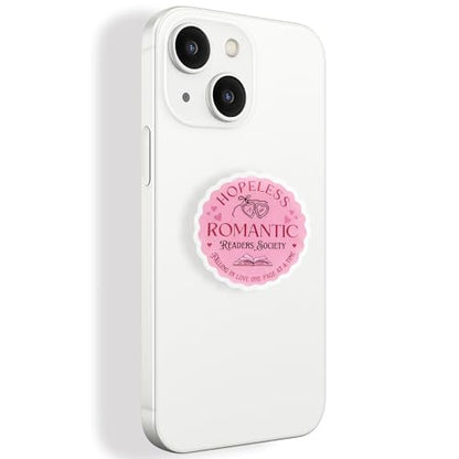 Cute Pink Round Expandable Collapsible Grip, for with Kindle E-Readers, iPhones and Smartphones,Rotating Folding Elastic Base, A Gift for Book Lover - color: ROMANTIC