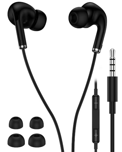 Samsung Earbuds Wired, 3.5mm Headphones with Mic, in-Ear Ear Buds for Apple - color: BLACK 3.5MM Earbuds