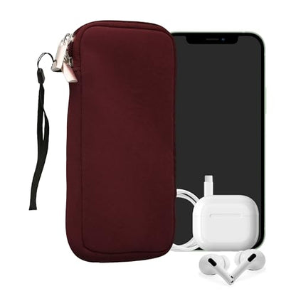 kwmobile Universal Phone Pouch Size XXL - 7" - Neoprene Smartphone Pouch with Zip - Water-Repellent Mobile Phone Case - Sleeve in Berry - color: berry, size: XXL - 7"