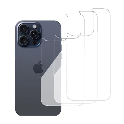 3 Pack Glass Back Screen Protector for iPhone 15 pro max/14 Pro Max - size: iPhone 15 pro max / 14 Pro Max