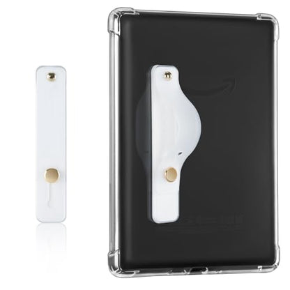 CoBak Hand Strap Holder for Kindle/Tablet - Lightweight TPU - color: Clear White