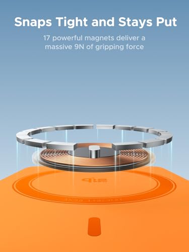 UGREEN MagFlow 10000mAh Qi2 25W Wireless Power Bank Built-in Cable - color: Orange