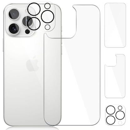 [3 Pack] Screen Protector for iPhone 16 Pro Max - Front and Back Tempered Glass Protective Film (6.9")