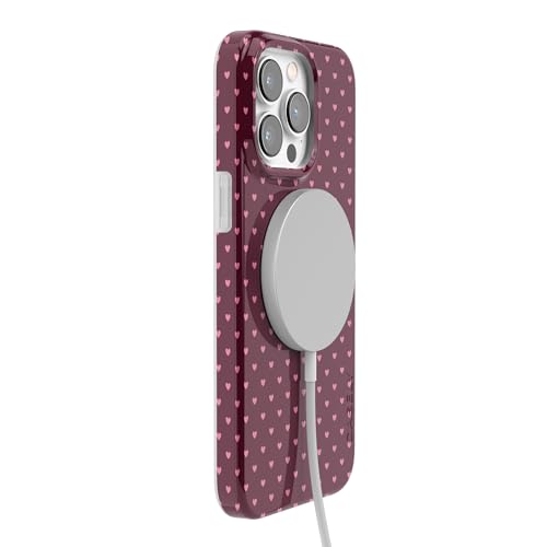 Casely iPhone 14 Pro Case | Heart Noir | Tiny Hearts | Compatible with MagSafe | Classic Ultra Slim Design - color: Heart Noir | Tiny Hearts, size: iPhone 14 Pro