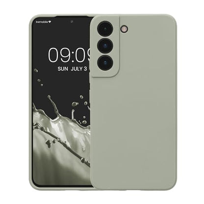 kwmobile Case Compatible with Samsung Galaxy S22 Case - Protective Slim TPU Phone Cover - Soft Matte Finish - Gray Green - color: gray green, size: Galaxy S22