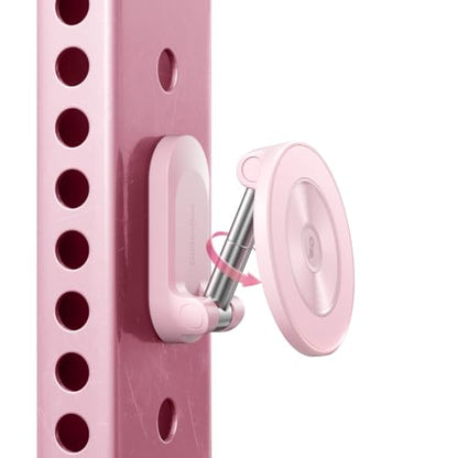 GolbinBox All Metal Dual Magnetic Gym Phone Holder for MagSafe, Pink - color: Pink
