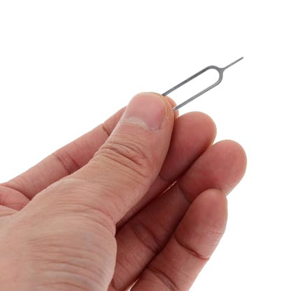 500pcs Universal Sim Card Tool Kit with Metal Eject Pins for Phones and Tablets, Silver Sim Tray Ejector Needle Opener Compatible with Smartphones