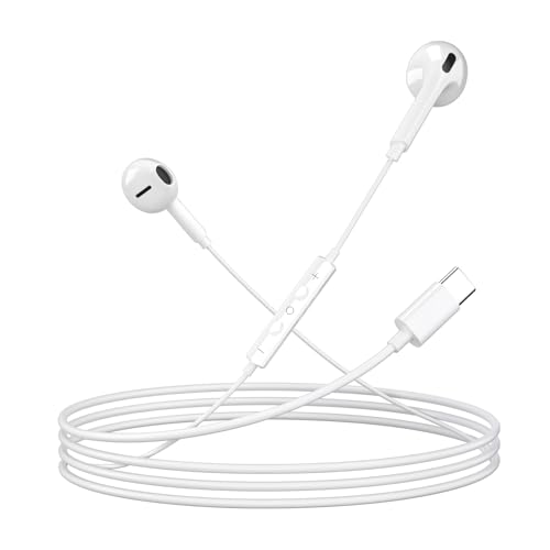 2 Pack USB C Headphones Wired Earbuds for Samsung iPhone 17/16/15 Pro Max