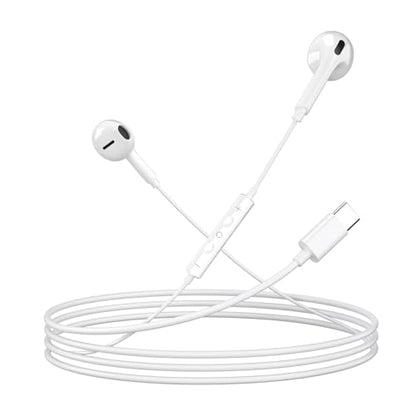 2 Pack USB C Headphones Wired Earbuds for Samsung iPhone 17/16/15 Pro Max