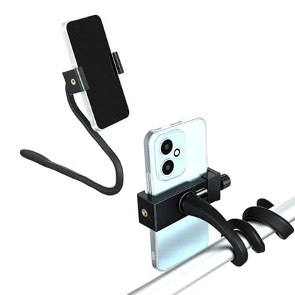 Sibba Stroller Phone Holder, Flexible Universal Cell Phone Mount with Adjustable Clamp for Treadmill Shopping Cart Bike Bedside, Hands-Free Stand 360 Rotation