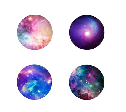 4 Pack Cellphone Stand,Cell Phone Finger Foldable Holder Starry Sky Pattern Grip for Smartphones and Tablets