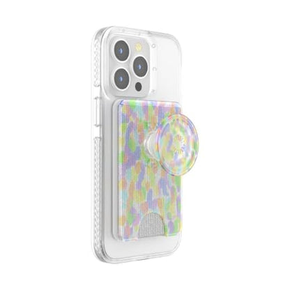 PopSockets Phone Wallet for MagSafe with Grip- Rainbow Glass - color: Rainbow Glass, style: MagSafe