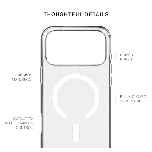Native Union (Re Clear Case – Transparent Anti-Yellowing Case – MagSafe Compatible with Built-in Magnets – Recycled Materials – Ultra-Durable with Military Grade Drop Protection for iPhone 17 Pro Max - size: iPhone 17 Pro Max