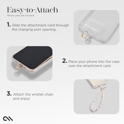 Case-Mate Phone Charm Wrist Strap with Pearls and Crystals - Crystal Pearl | Detachable Anti-Theft Phone Strap - Hands-Free iPhone Wrist Strap for Women - Phone Chain Wristlet for Galaxy, Pixel & More - color: Crystal Pearl