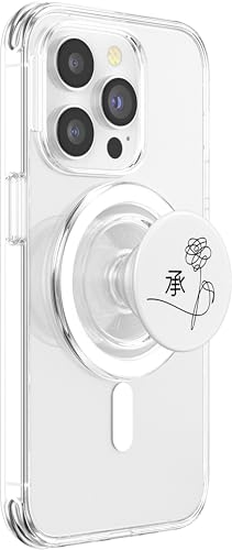 Kpop Popsocket Kpop White Merchandise Korean Pop Gift PopSockets PopGrip for MagSafe - style: Magnetic PopGrip