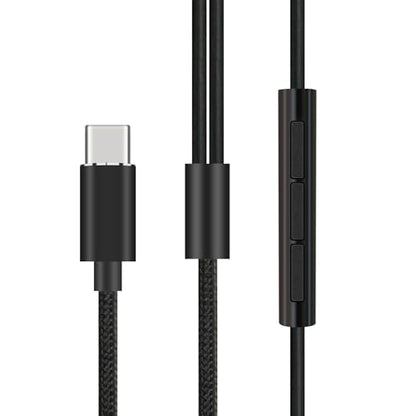 Open-Ear USB C Jack Headphones,Sport Earbuds Wired with Microphone,for Work,Music, Gaming - color: Black, style: USB C