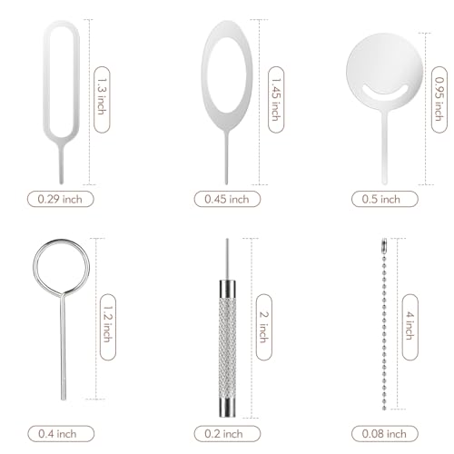 13 Pcs Sim Card Removal Tool Sim Card Tool Sim Ejector Tool iPhone Sim Card Removal Tool Sim Eject Tool Smooth and Burr-Free for All Cell Phones