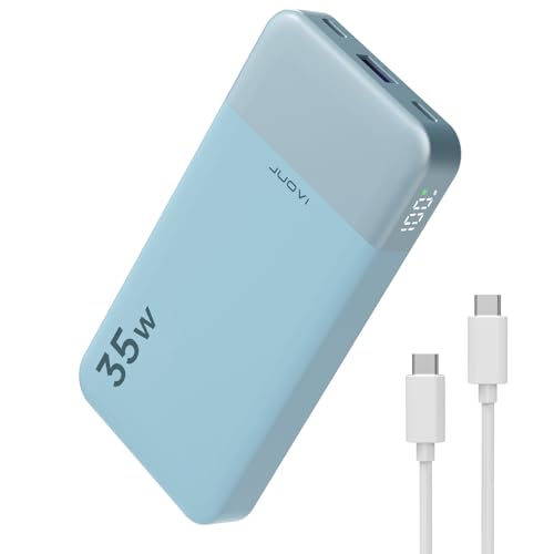 JUOVI Power Bank 35W 10000mAh Portable Charger Fast Charging - color: Blue