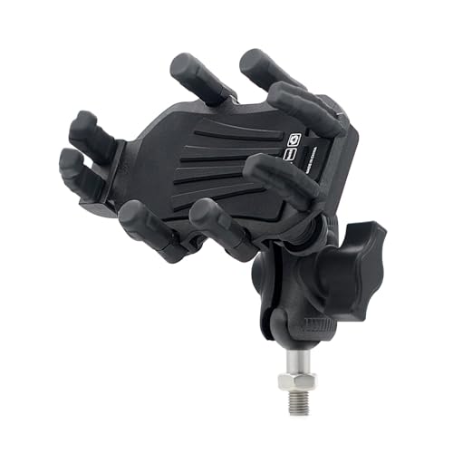 Motorcycle Phone Mount Holder with Vibration Dampener Motorcycle Cell Phone Holder 360 Degree Adjustable Rotation Motorbike Rearview Mirror Mount (M8 Ball Head Mount) - size: M8 Ball Head Mount