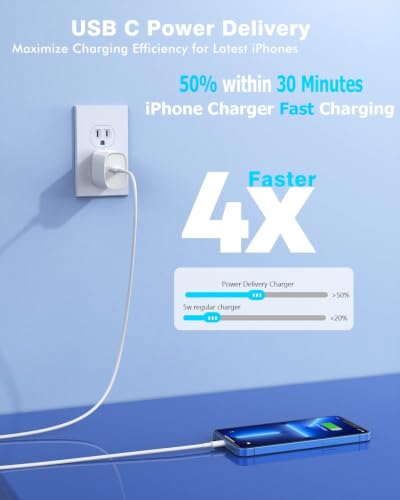 Extra Long 10FT Apple Fast Charger,Fast iPhone Charger Travel Plug Adapter - size: 10Feet