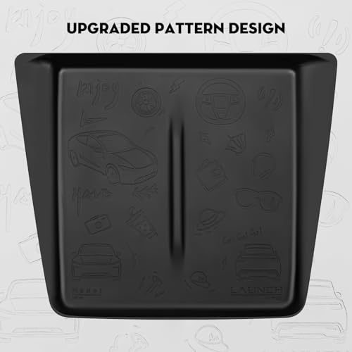 Center Console Wireless Charging Protector for Tesla Model Y Juniper - color: Cool Black (for 2026 Model Y &Model 3 2024-2026)