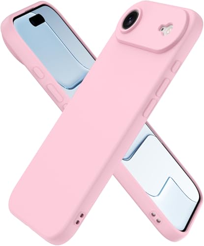 Compatible with iPhone Air Case, Shockproof Liquid Silicone Protective Phone Case with Soft Anti-Scratch Microfiber Lining Ultra Slim Drop Protection Phone Cover (Pink) - color: Pink, size: for iPhone Air