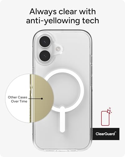 ZAGG Crystal Palace Case for iPhone 17 - Clear, Drop Protection (13ft/4m), ClearGuard Anti‑Yellowing & Scratch‑Resistant, MagSafe & Wireless Charging Compatible - size: iPhone 17, style: With Magsafe