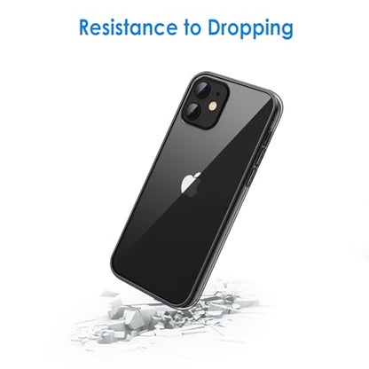 JETech Case for iPhone 12 mini, Anti-Yellowing, Black | Shockproof Protection, Scratch Resistant Hard PC Back, Durable Transparent TPU Bumper - color: Black