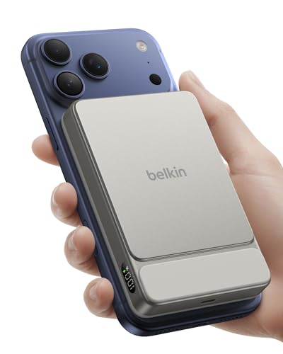 Belkin 10000mAh Qi2 25W Slim Portable Charger Power Bank with USB C Cable - color: Sand
