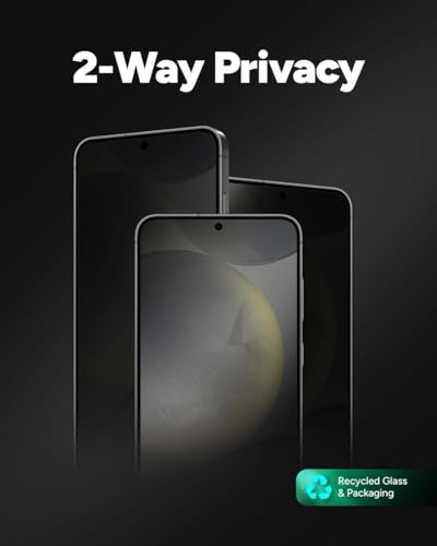 ZAGG InvisibleShield Fusion Privacy Anti-Glare Samsung Galaxy S24 Screen Protector - Hybrid Polymer, 2-Way Privacy Filter, Matte Finish, Scratch Resistant, Eco-Friendly