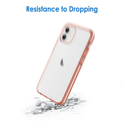 JETech Case for iPhone 12 mini, Anti-Yellowing, Rose Gold | Shockproof Protection, Scratch Resistant Hard PC Back, Durable Transparent TPU Bumper - color: Rose Gold