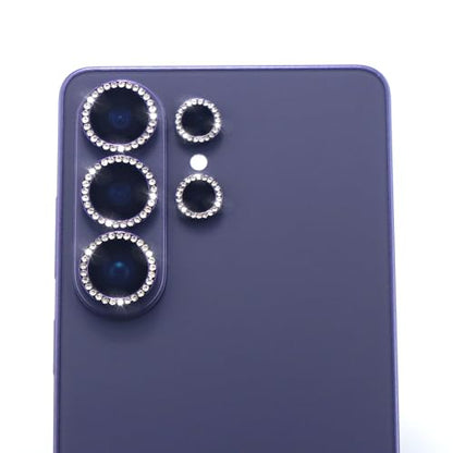 for Samsung Galaxy S26 Ultra Camera Lens Protector, Bling Diamond Metal Ring Tempered Glass Lens Cover, Sparkly Rhinestone Accessories (Violet) - color: Violet