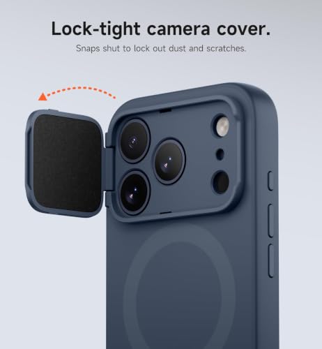SURITCH for iPhone 17 Pro Case with Camera Control Cover, Camera Cover and Adjustable Kickstand, Compatible with MagSafe, Shockproof Bumper Protective Cases 6.3 Inch, Blue - color: Blue, size: IPhone 17 Pro-6.3"