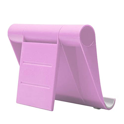 Adjustable Cell Phone Stand for Desk, Portable Phone Holder Compatible with Most iPhone, Samsung and Other Smartphones- Light Pink - color: Light Pink