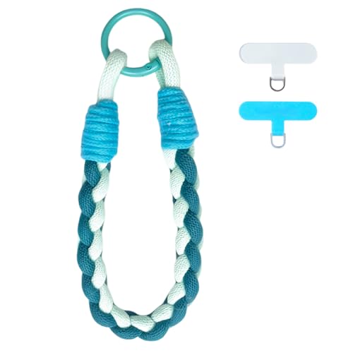KIMAGIC Korean Dopamine Phone Wrist Strap - Handmade Thickened Phone Lanyard, Anti-Drop Hands-Free Charm - color: 01 Macaron Green