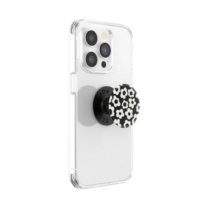 PopSockets Adhesive Phone Grip, Holder- Black Mod Flower - color: Black Mod Flower, style: Adhesive