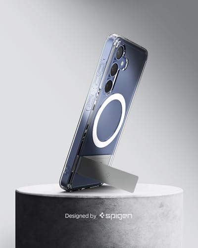 Spigen for Galaxy S25 Case, Ultra Hybrid S MagFit [Kickstand] [Compatible with MagSafe] [Fast Wireless Charging] (2025) - Clear White - size: Galaxy S25
