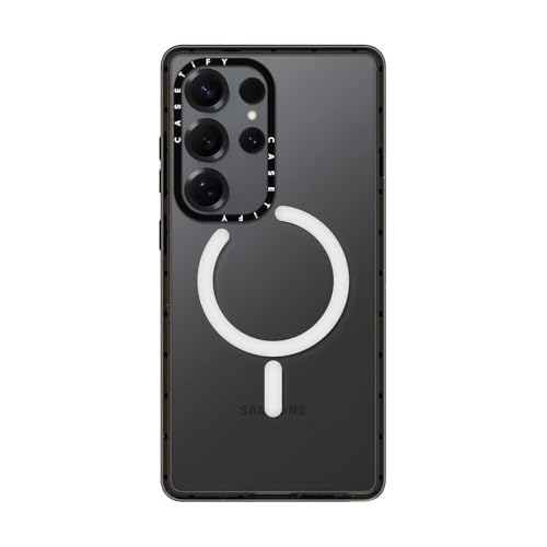 CASETiFY for Galaxy S25 Ultra Case - Impact Magnetic Clear Black | Wireless charging and MagSafe compatible | 8.2 ft. 4X Military Grade Drop Protection | Black - color: Clear Black, size: Galaxy S25 Ultra (6.9")