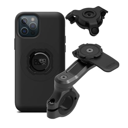 Quad Lock Motorcycle Handlebar Mount PRO Kit with Vibration Dampener and MAG Phone Case for iPhone 12/12 Pro - size: iPhone 12 / 12 Pro