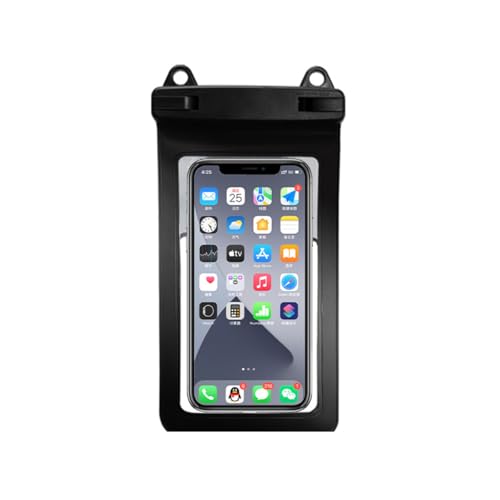Waterproof Phone Pouch, IPX8 Waterproof Phone Case for iPhone 17/16/15/14 Pro Max, Cell Phone Dry Bag for Beach & Cruise Essentials, Touch Screen, Lanyard Included, (Fits Up to 7.5”)-Black - color: Black