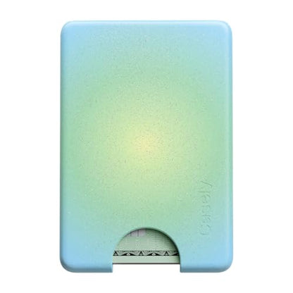 Casely MagWallet | Aura | Inner Glow | Green | Slim Wallet Card Holder | Compatible with MagSafe | Soft-Touch Hard Silicone | Holds Up to 3 Cards - color: Aura | Inner Glow | Green